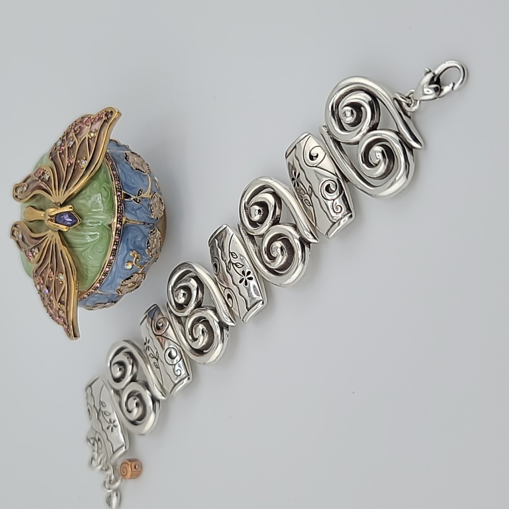 Brighton "Pablo's Passion" Collection Scrollwork Panel Bracelet W Tribal Details View 6